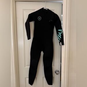 VISSLA Kids Black and Teal Wetsuit
